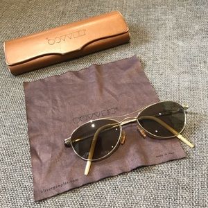 OLIVER PEOPLES Aero Aviator Sunglasses Gold Tan